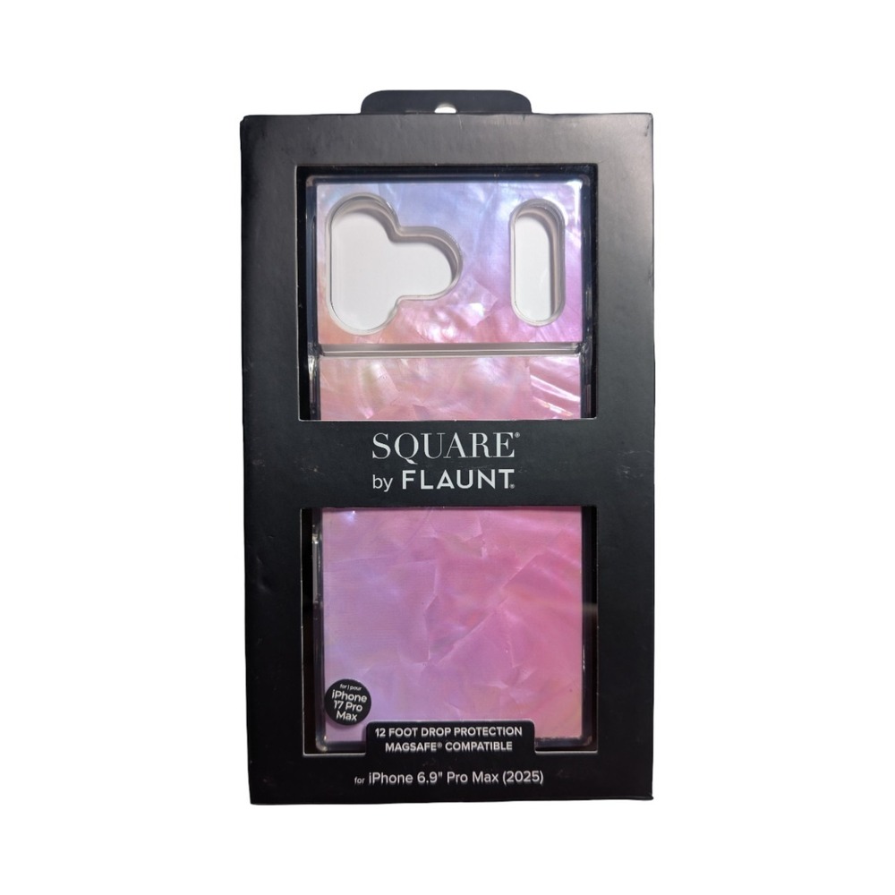 C2-O Flaunt Square Magsafe Case Apple iPhone 17 Pro Max Pink Mother Of Pearl